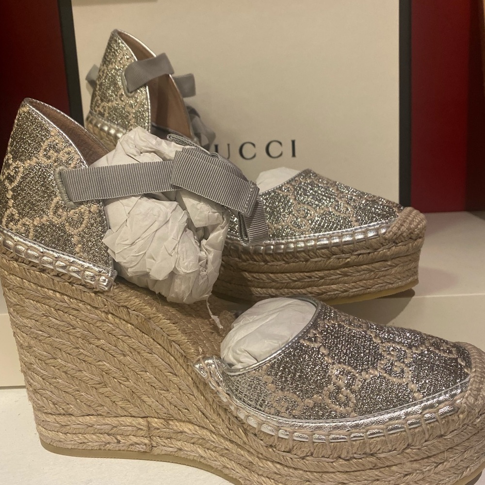 Gucci GG Heritage Lame Sandals